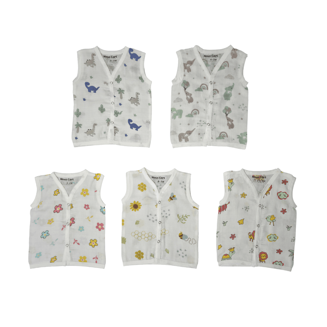 Nous Cart 100% Muslin Cotton Baby Jablas" and "Close-up of soft muslin fabric jabla