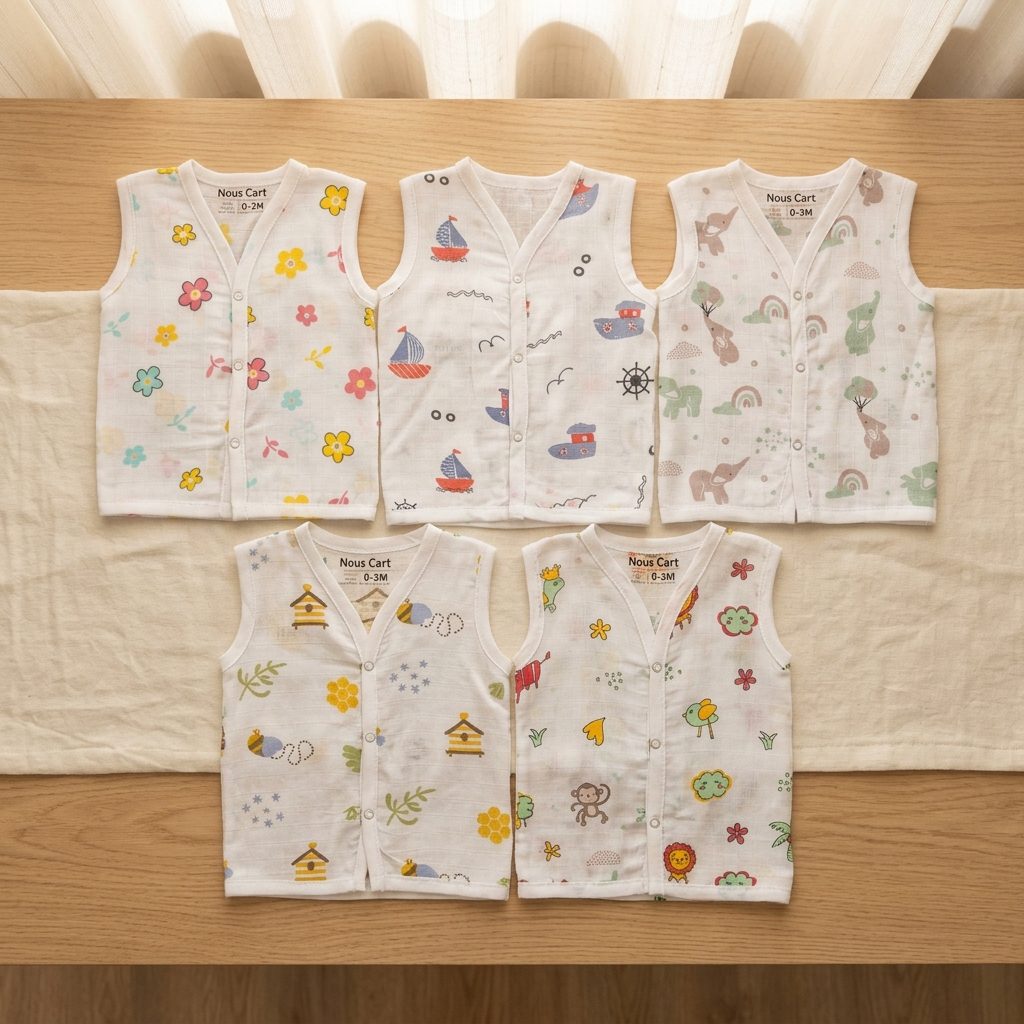 Buy 6 Get 3 FREE Muslin Cotton Baby Jablas / Jhablas - 100% Cotton, Breathable Infant Wear