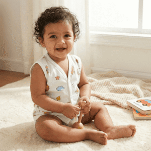 Nous Cart 100% Muslin Cotton Baby Jablas" and "Close-up of soft muslin fabric jabla