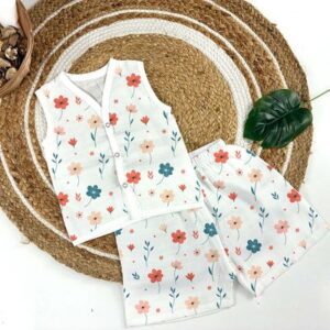 Nous Cart Muslin Baby Co-ord in Organic Cotton