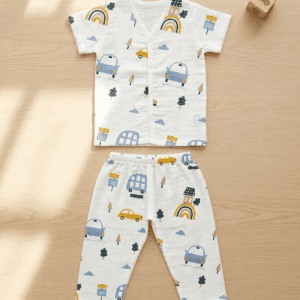 Premium Muslin Baby Pyjama Set / Night Suit – Soft & Breathable