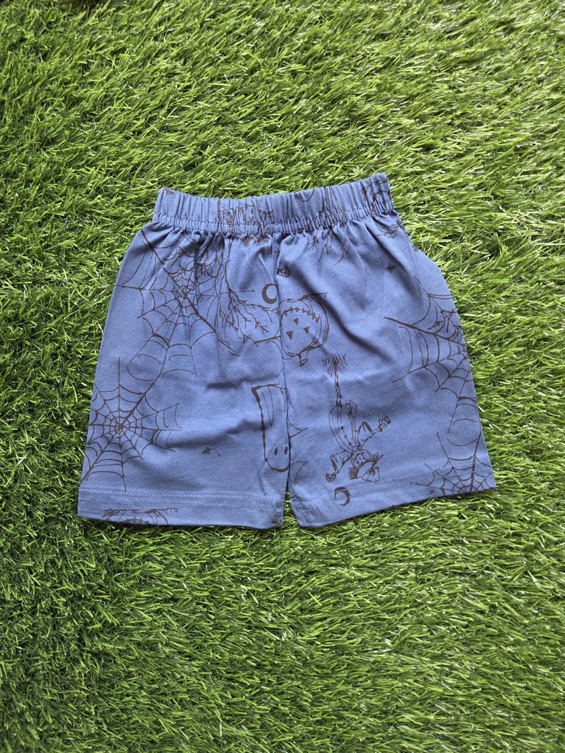 Kids Cotton Shorts Set for Boys & Girls – Blue, Regular Fit, Daily Summer Wear - Image 4