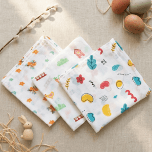 Premium Muslin Swaddle Wrap for Newborns – Pack of 3 | Soft Cotton Swaddle Blankets