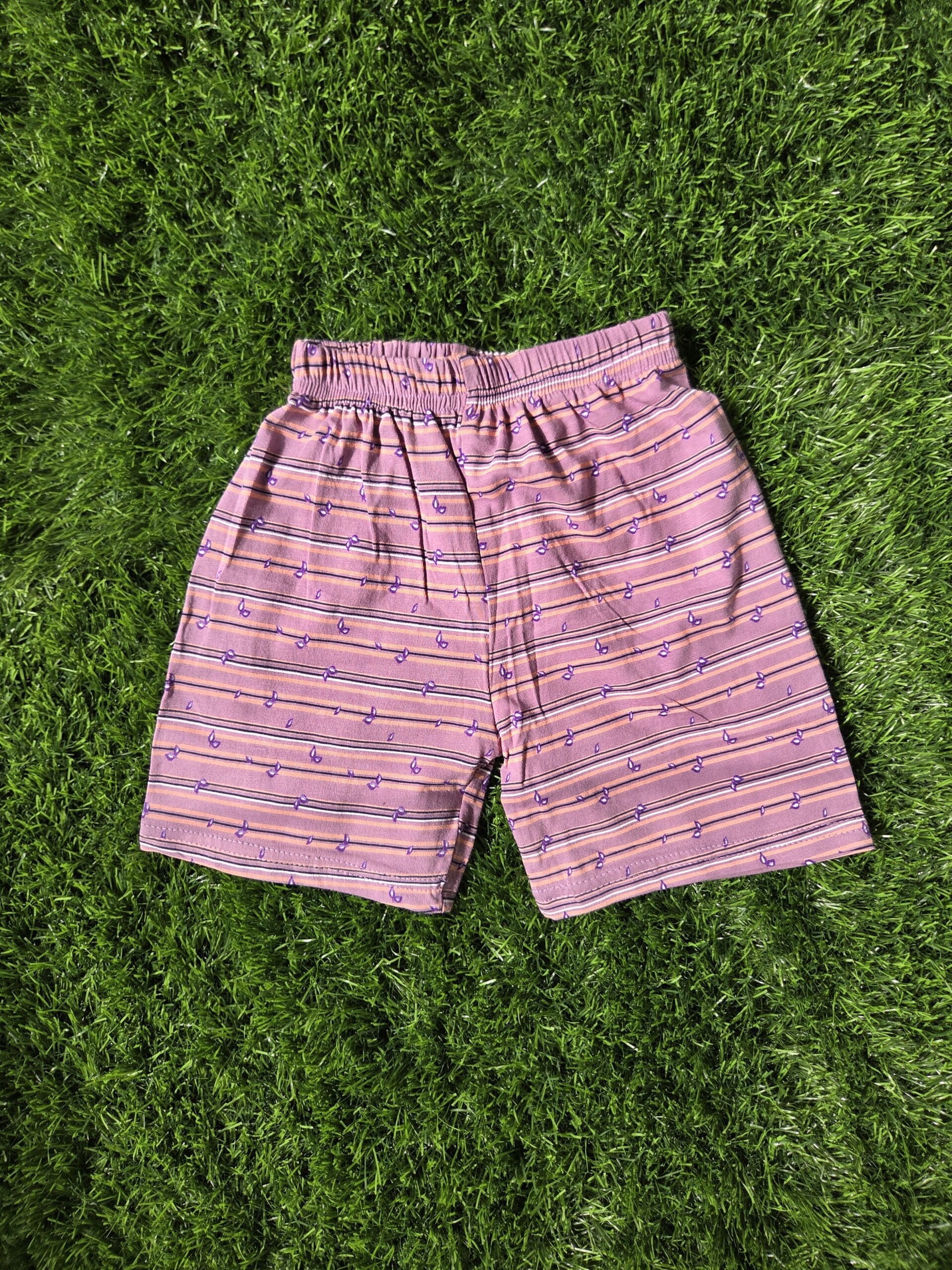 Kids Cotton Shorts Set for Boys & Girls – Lavender, Regular Fit, Kids Summer Wear - Image 4
